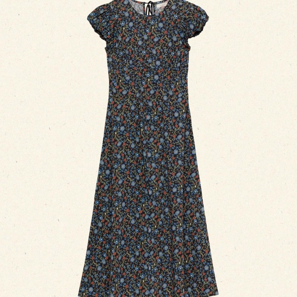 NWT Doen Rhodia Dress In Noir Prairie de Montagne - Picture 5 of 10